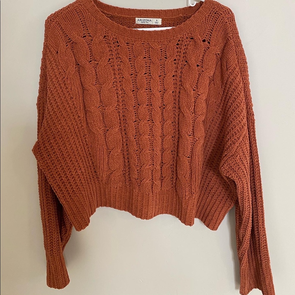 Burnt orange cropped sweater